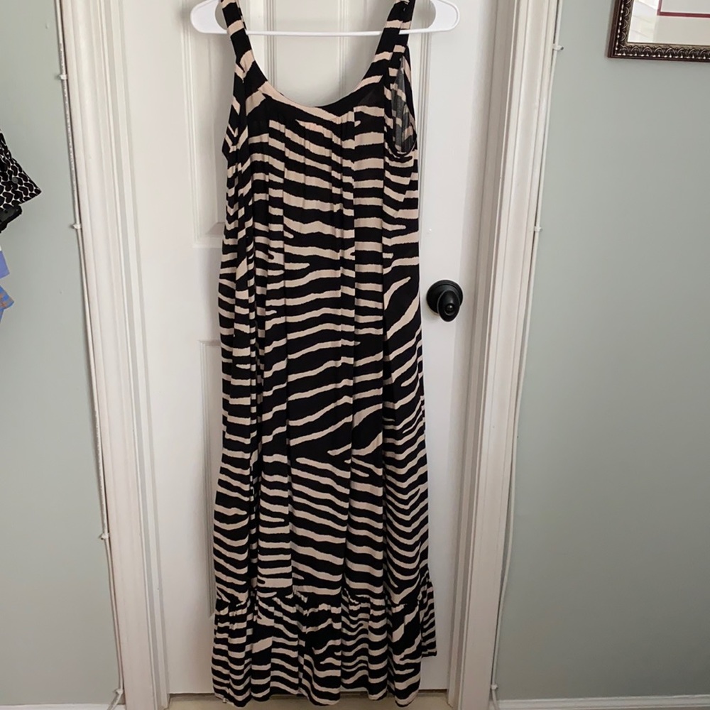 Long zebra Dress maxi